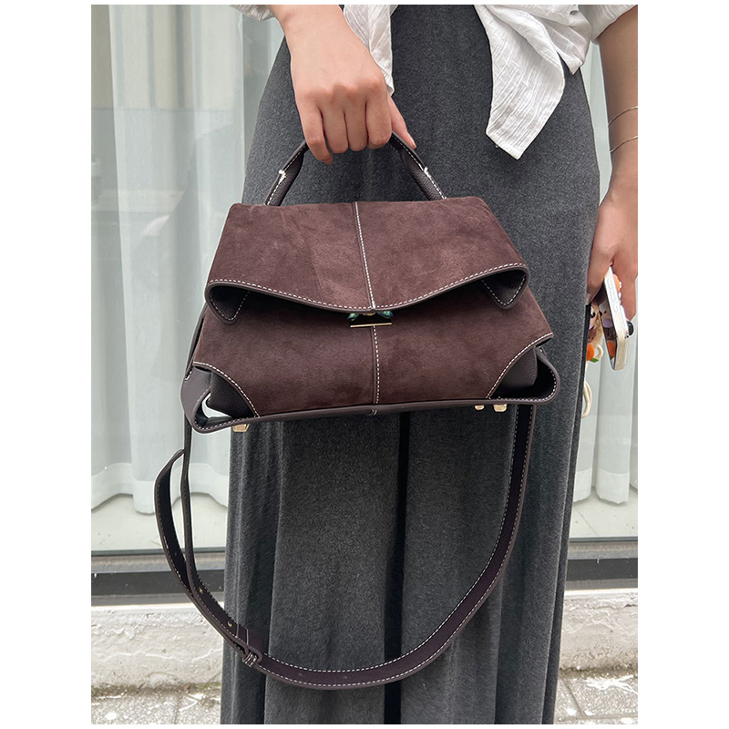 Xl Luxury Bags - Women Frosted Handbag High-end Suede Flap