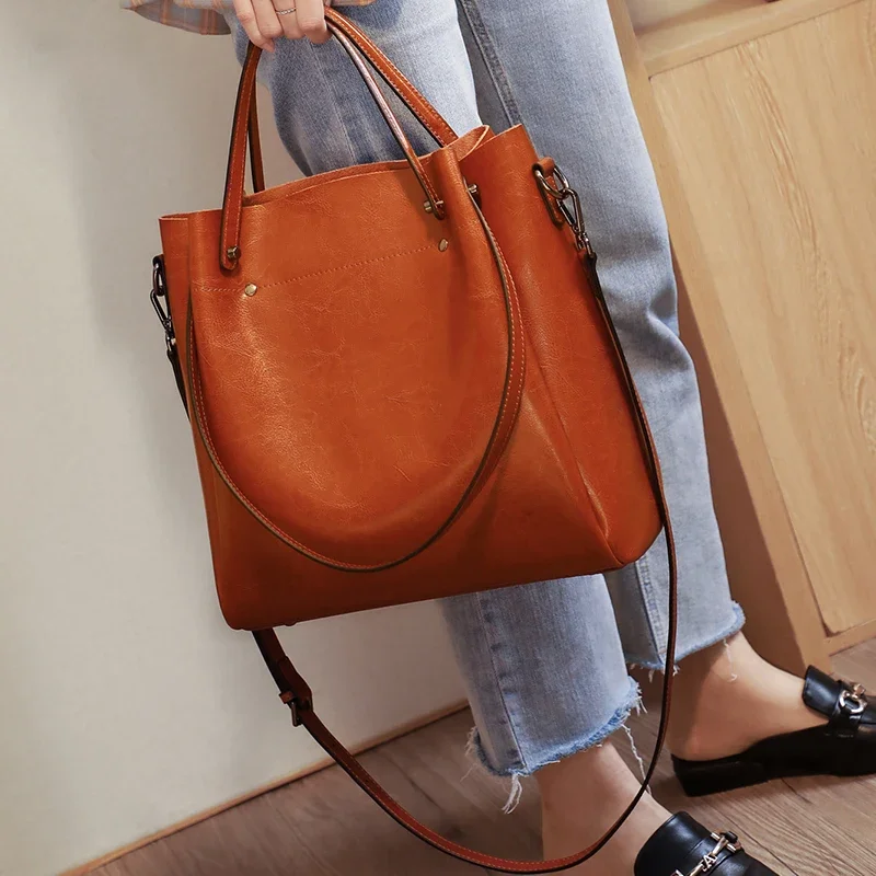 Genuine Leather Tote Bag for W - Xl Luxury Bags ulasan dan harga