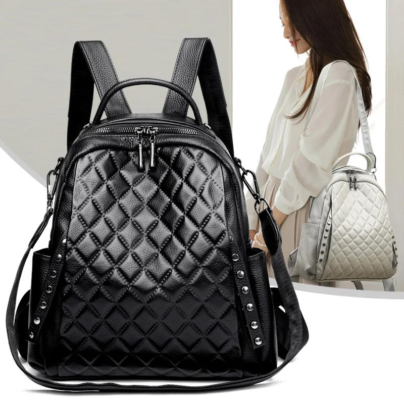 Genuine Leather Rucksack Women - Luxury Bags Girls ulasan dan harga