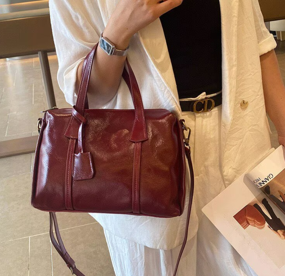 Vintage Real Leather Handbag F - Luxury Bags Girls ulasan dan harga