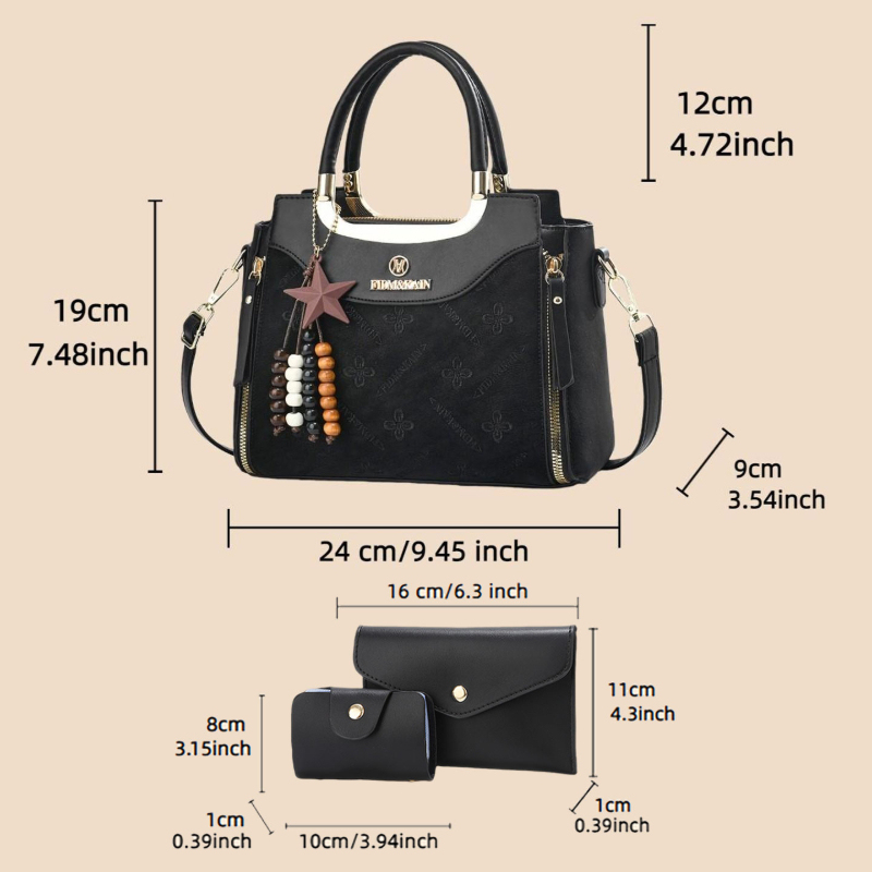 Stylish women's handbag, solid - Luxury Bags ulasan dan harga
