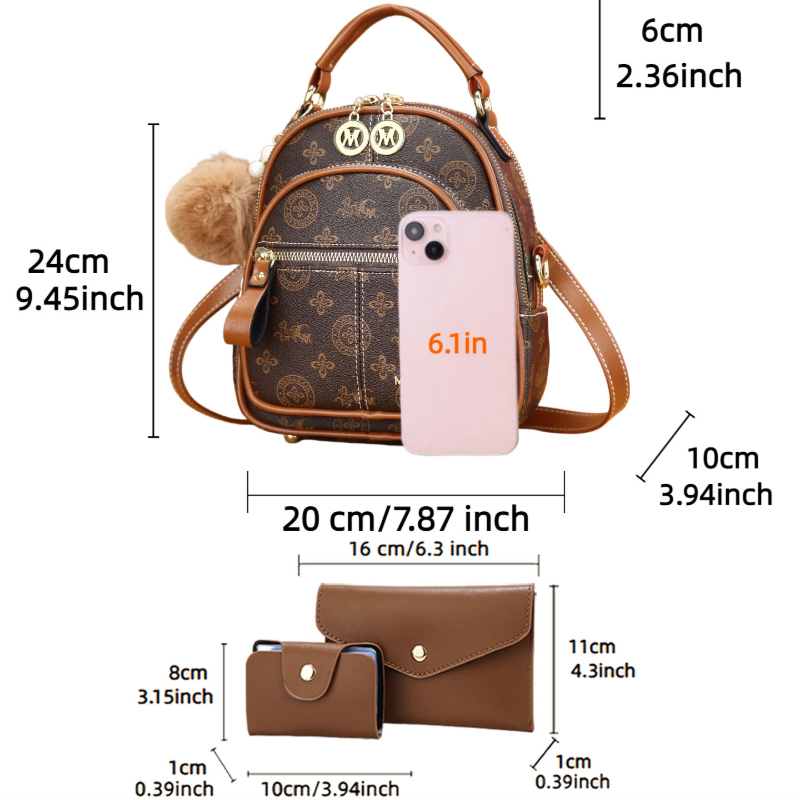 3-piece women's bag set, light - Luxury Bags ulasan dan harga
