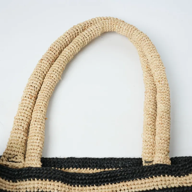 Striped raffia woven straw bag - Luxury Bags ulasan dan harga