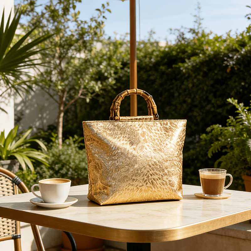 Light luxury metallic gold jac - Xl Luxury Bags ulasan dan harga