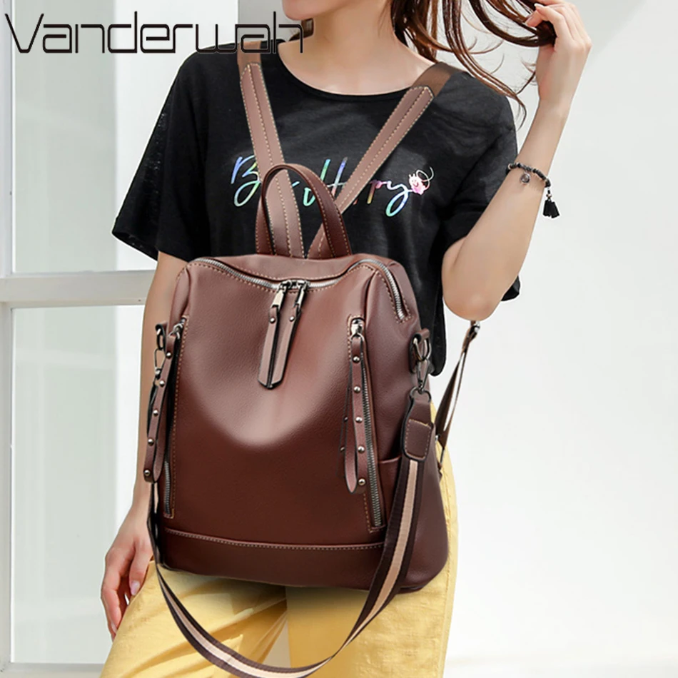 Brand Luxury Backpacks Soft Le - Luxury Zipper Bags ulasan dan harga