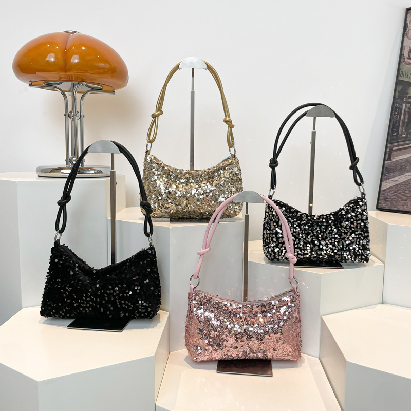 Solid Color Sequins Crossbody  - Luxury Bags Girls ulasan dan harga