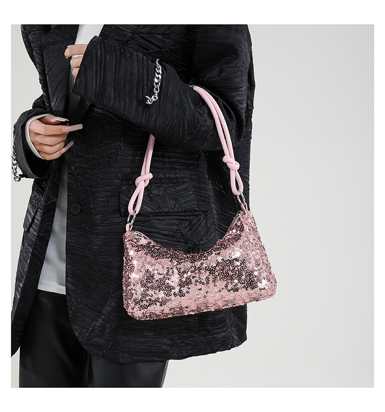Solid Color Sequins Crossbody  - Luxury Bags Girls ulasan dan harga