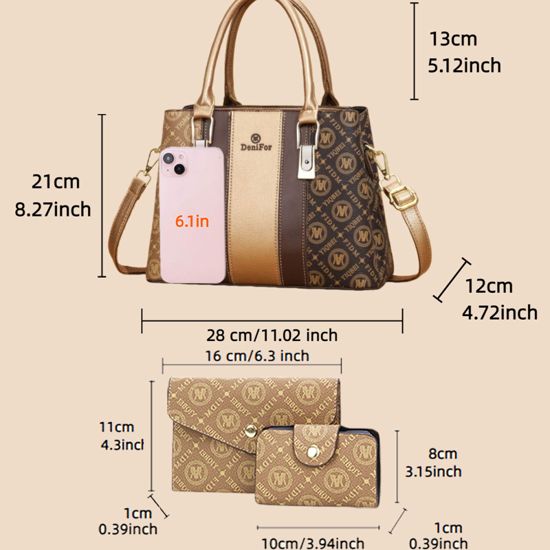 3-piece set of women's handbag - Luxury Bags ulasan dan harga