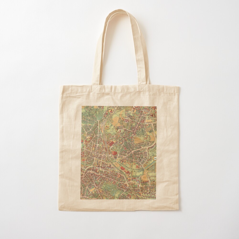 Vintage Map of Bayreuth, Germa - Luxury Bags Germany ulasan dan harga
