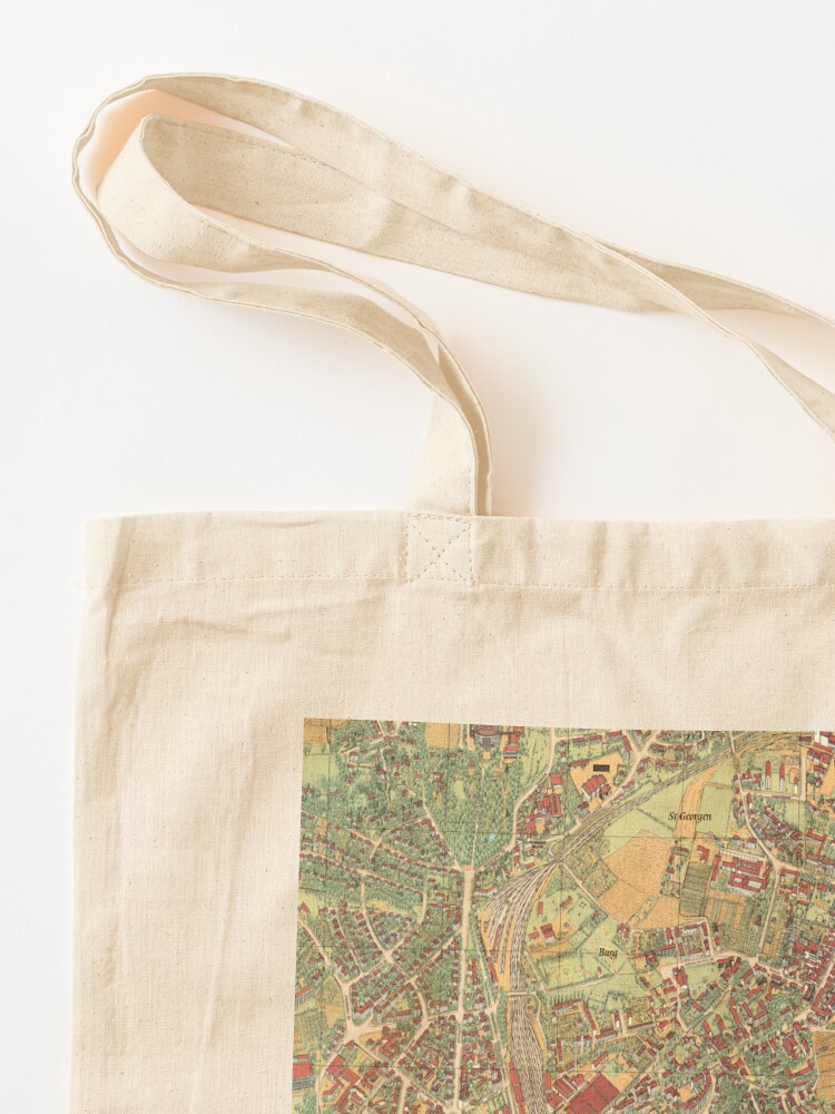 Vintage Map of Bayreuth, Germa - Luxury Bags Germany ulasan dan harga