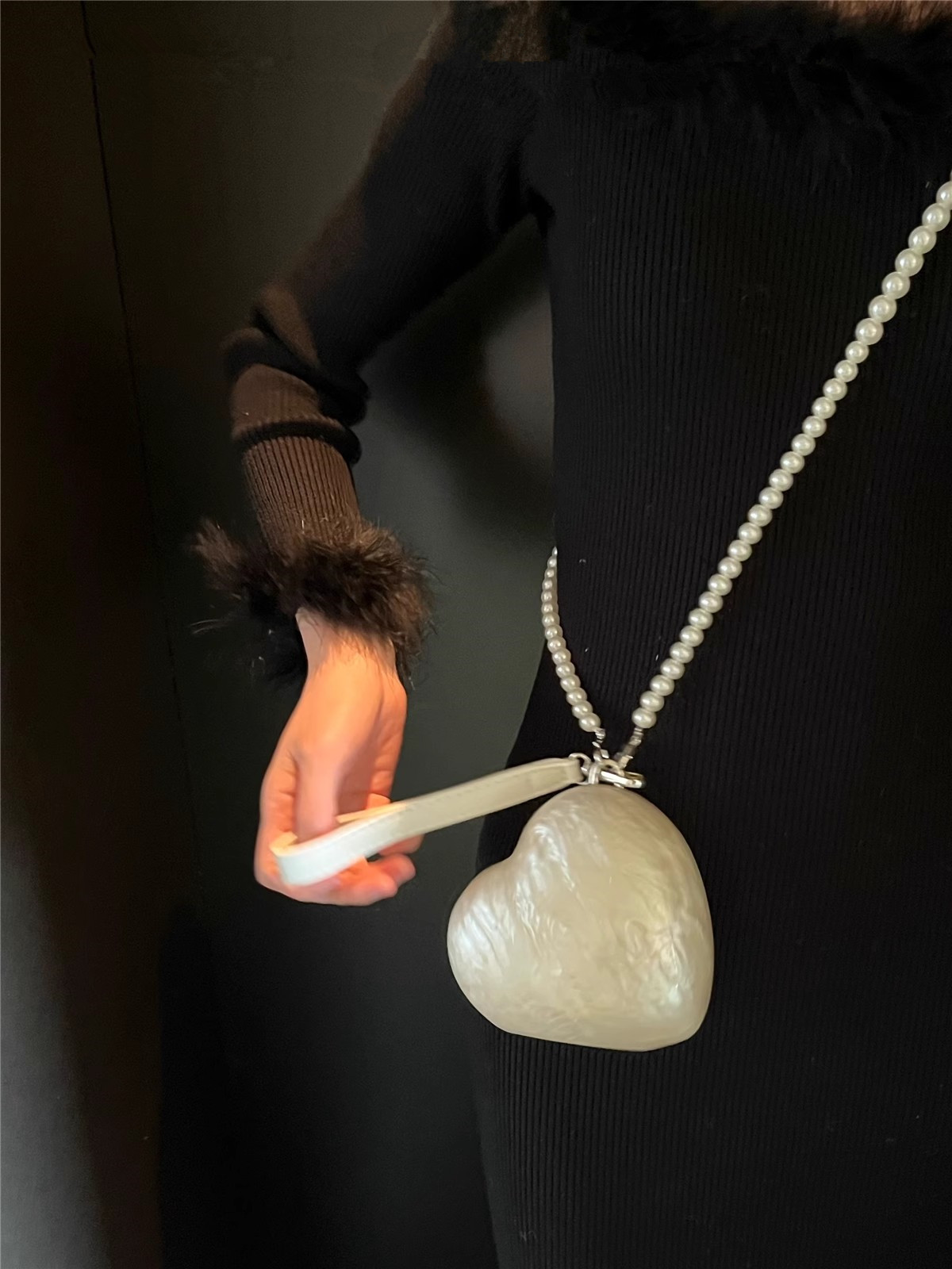 Fashion Acrylic Hearts Evening - Luxury Bags Girls ulasan dan harga